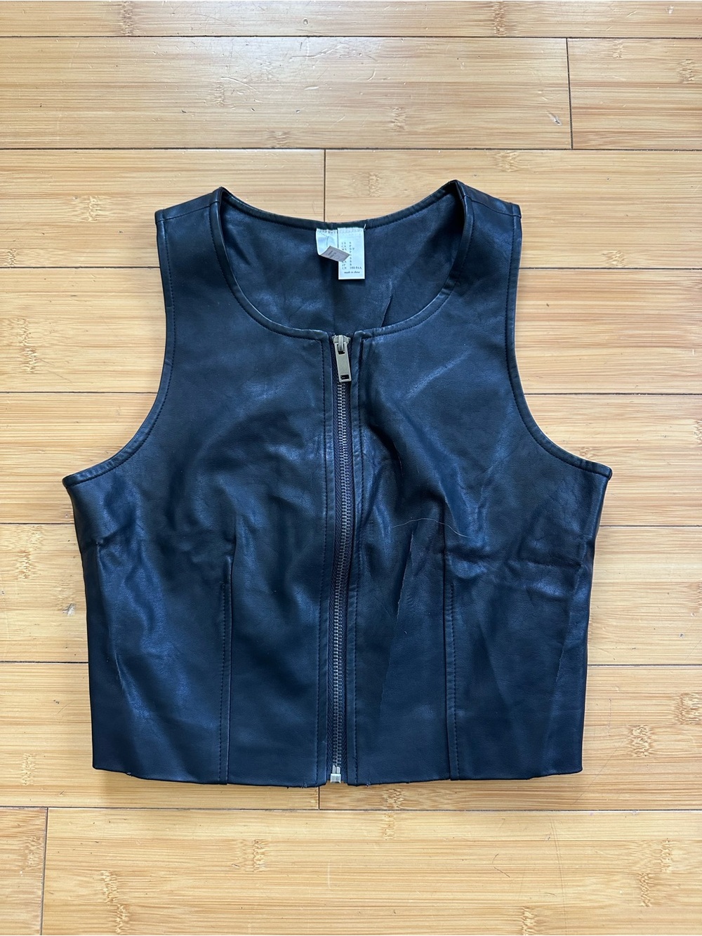 Leather vest shirt